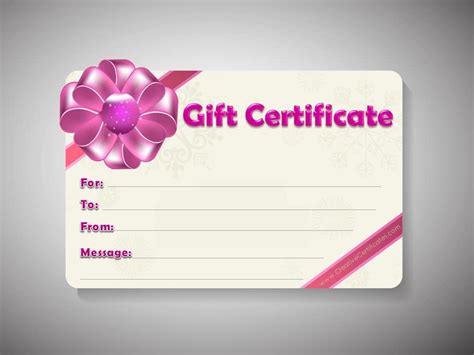 online gift certificate
